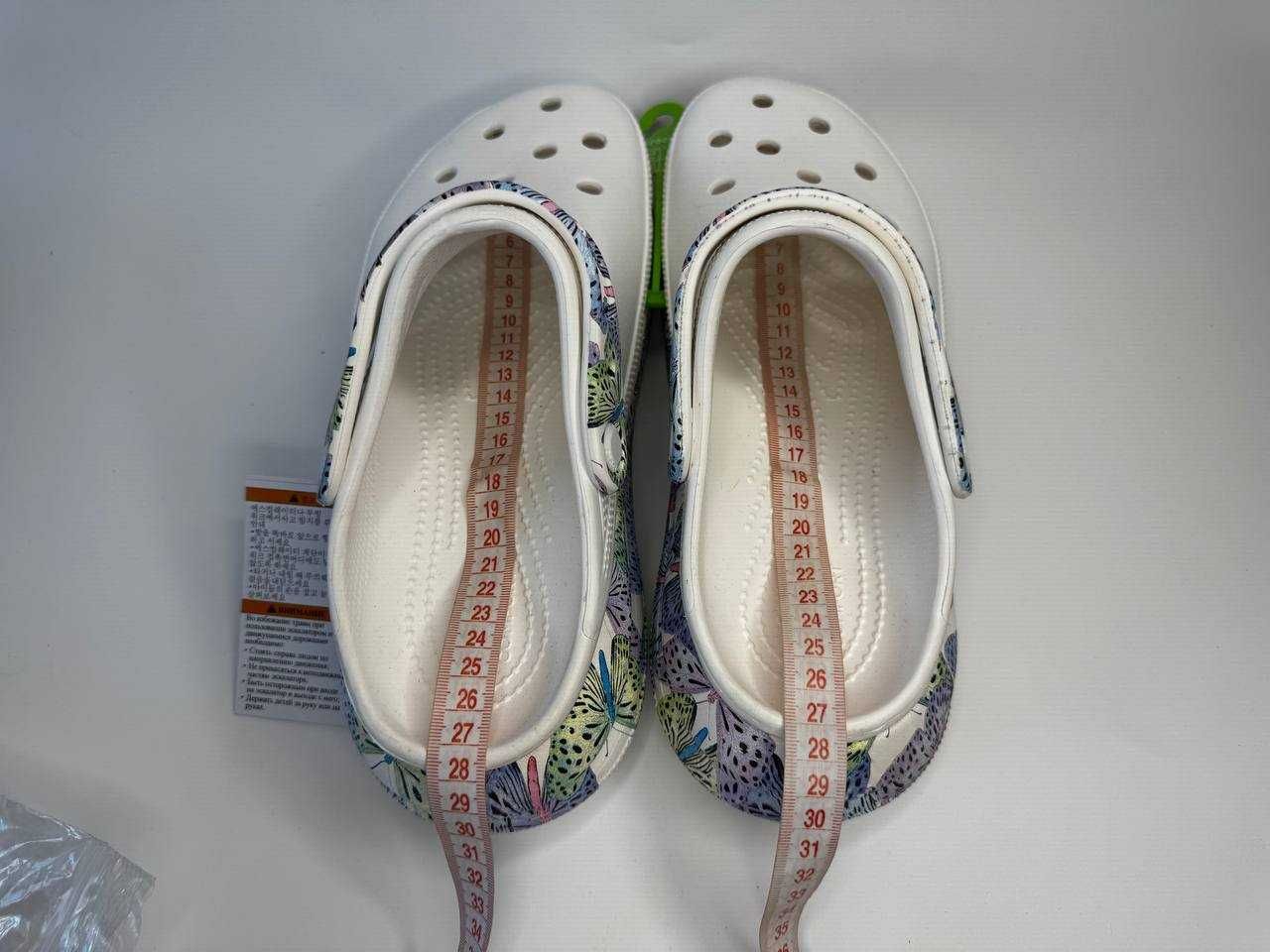 Crocs Classic Crush Buterfly White Крокси W8/38р,W9/39р Уцінка! №10120