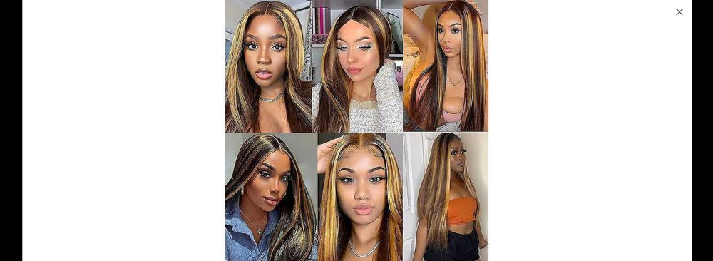 Peruka ciemnobrązowa z blondem,damska, długa, gładka peruka dla kobiet