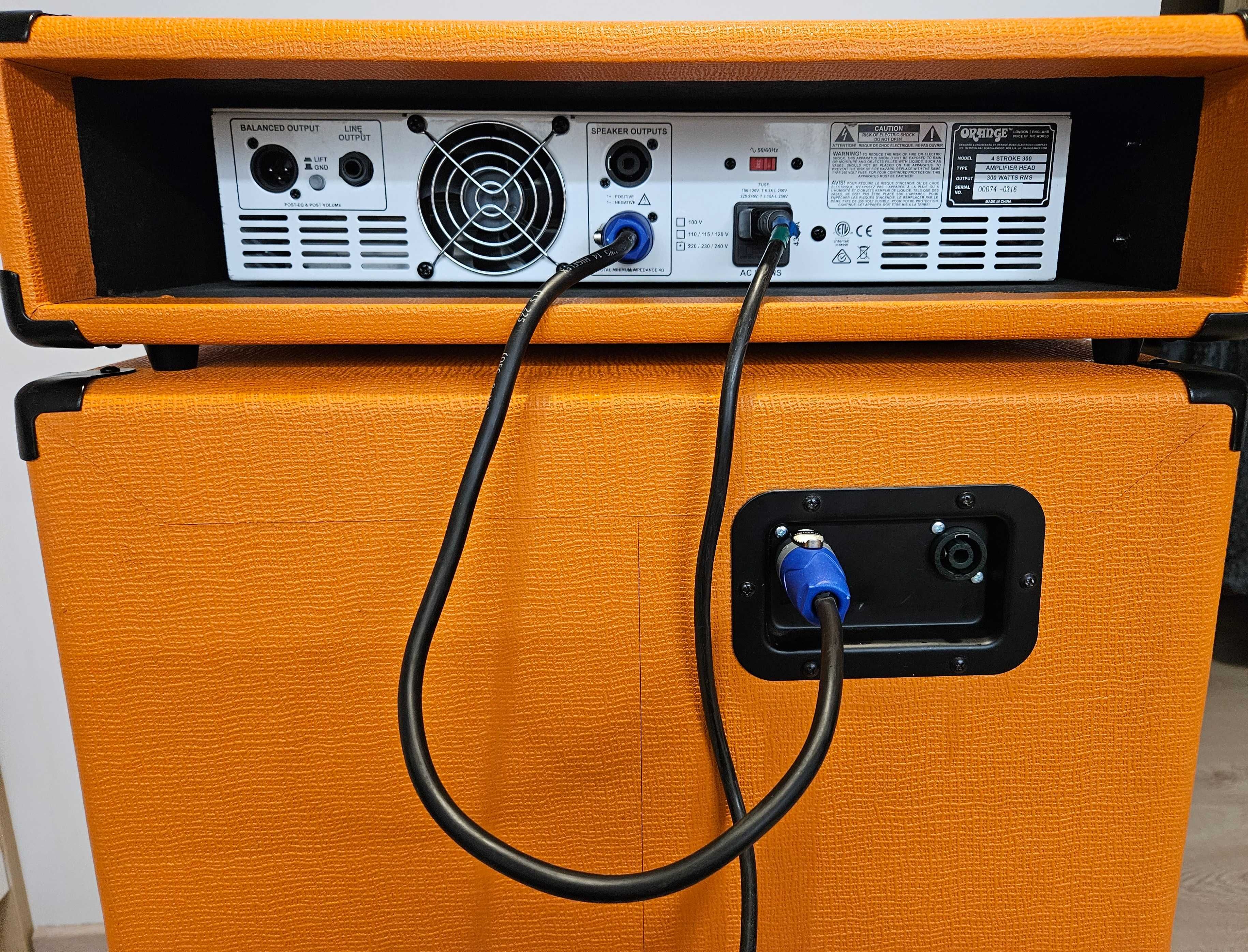 Wzmacniacz basowy Orange 4-stroke 300W i kolumna EV TL806Q 2x EVM 12L