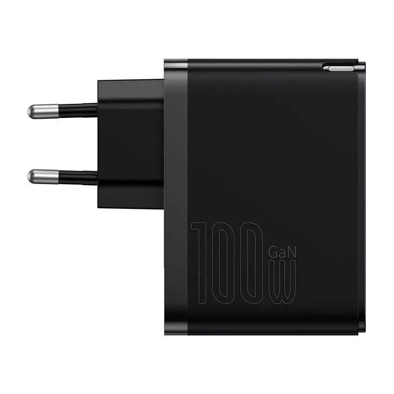 baseus gan5 pro nástěnná nabíječka, usb-c usb, 100w kabel (černý)
