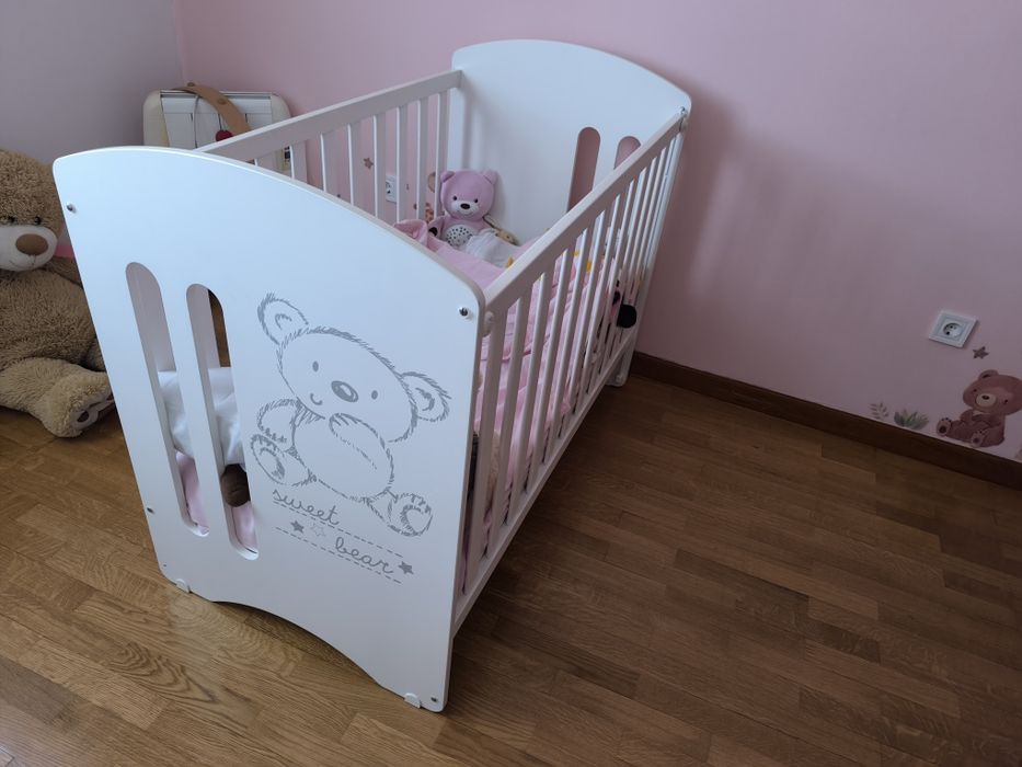 Berço Micuna sweet bear com colchão como novo