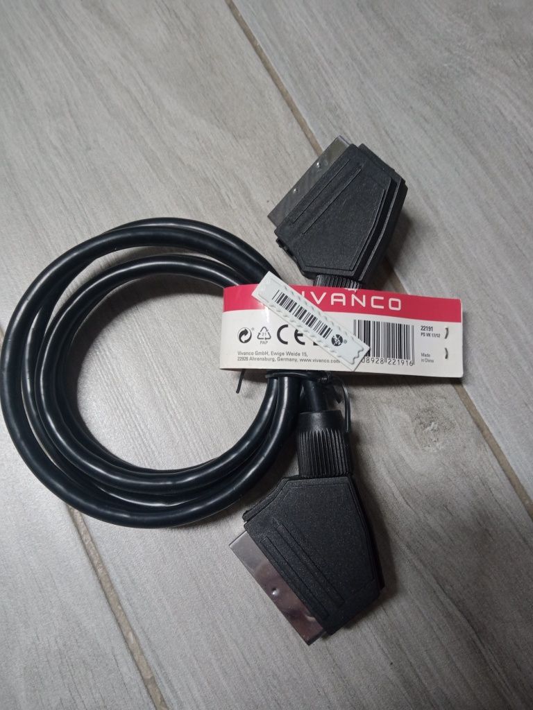 Kabel / Przewód Scart / Euro 1.2m Vivanco