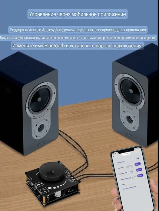 YS-AP50L усилитель мощности Bluetooth 2*50W. Звуковая карта.Підсилювач