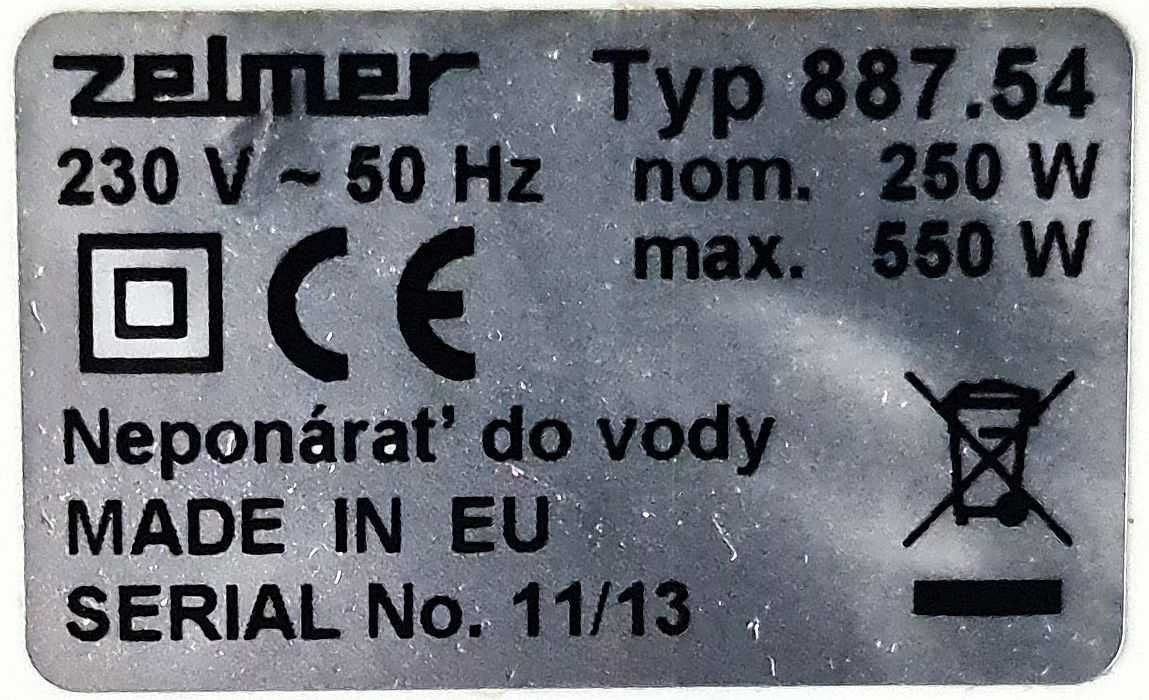 Maszynka do mielenia mięsa Zelmer Diana Typ 887.54 + 3 przystawki