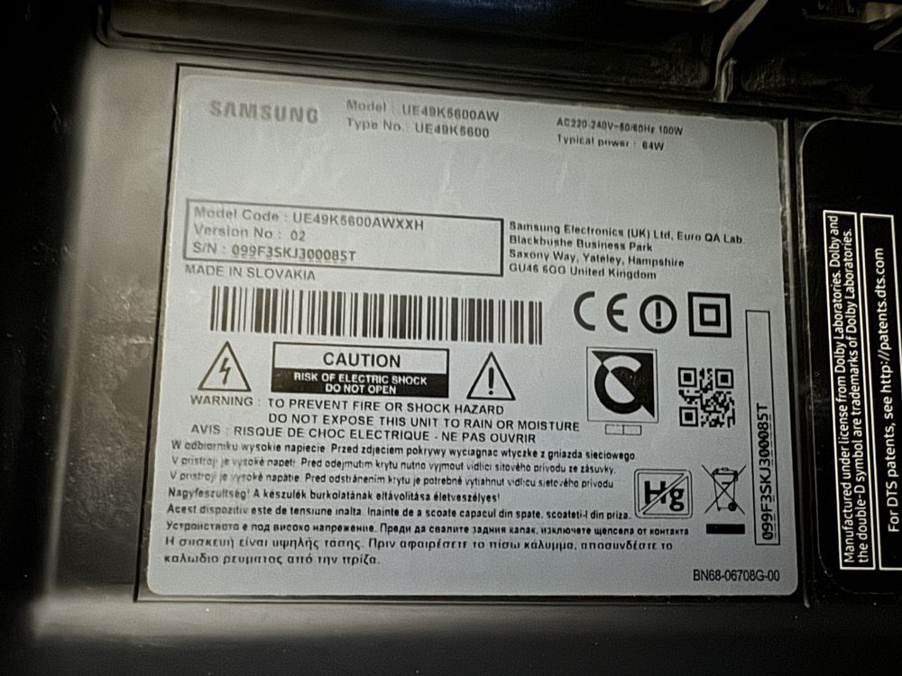Смарт ТВ Samsung 49” Samsung UE49K5600AW