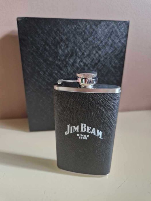 Zestaw Prezentowy Jim Beam – Piersiówka + Kieliszki + Lejek