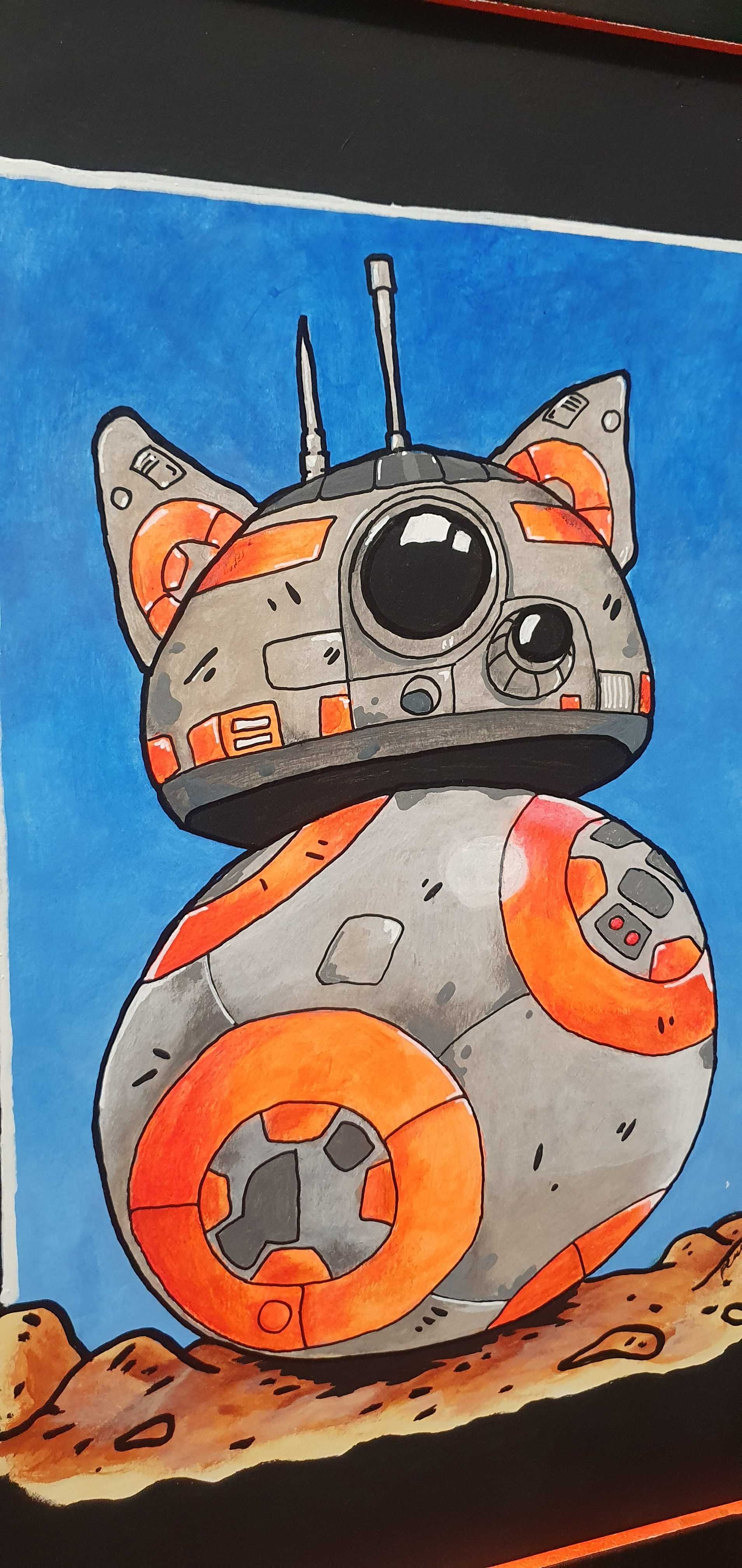 Obraz A3 świecący w ciemności Kot Star Wars