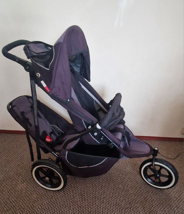 Wózek rok po roku, CZARNY phil&teds SPORTS, dla dwójki