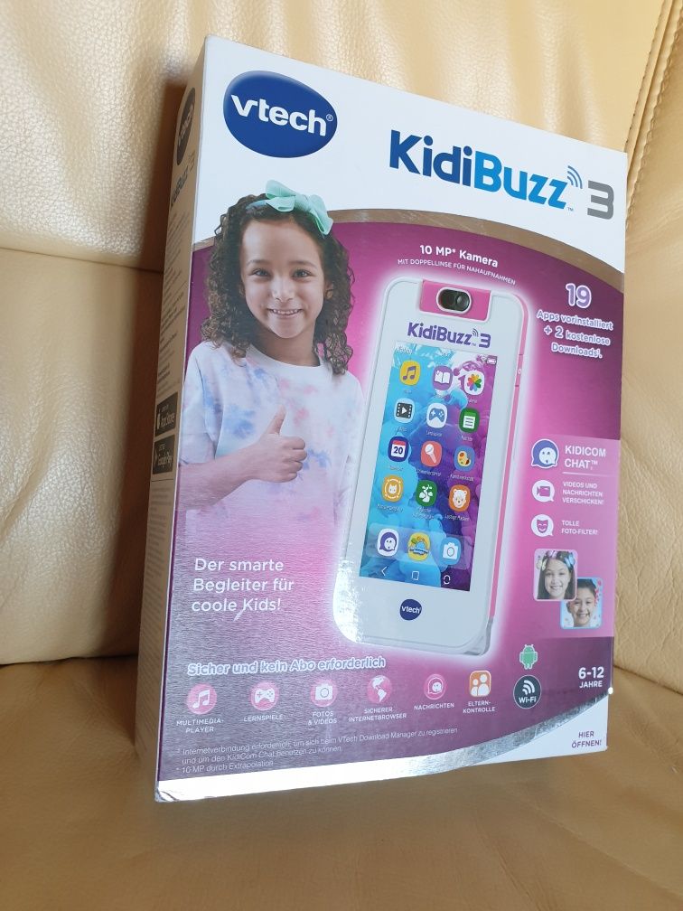 VTech KidiBuzz 3 Telefon dla Dzieci Różowy, wersja niemiecka