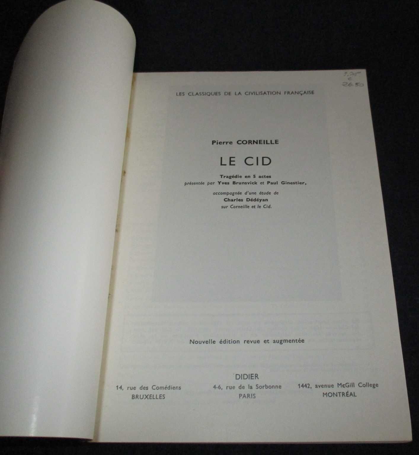 Livro Le Cid Pierre Corneille