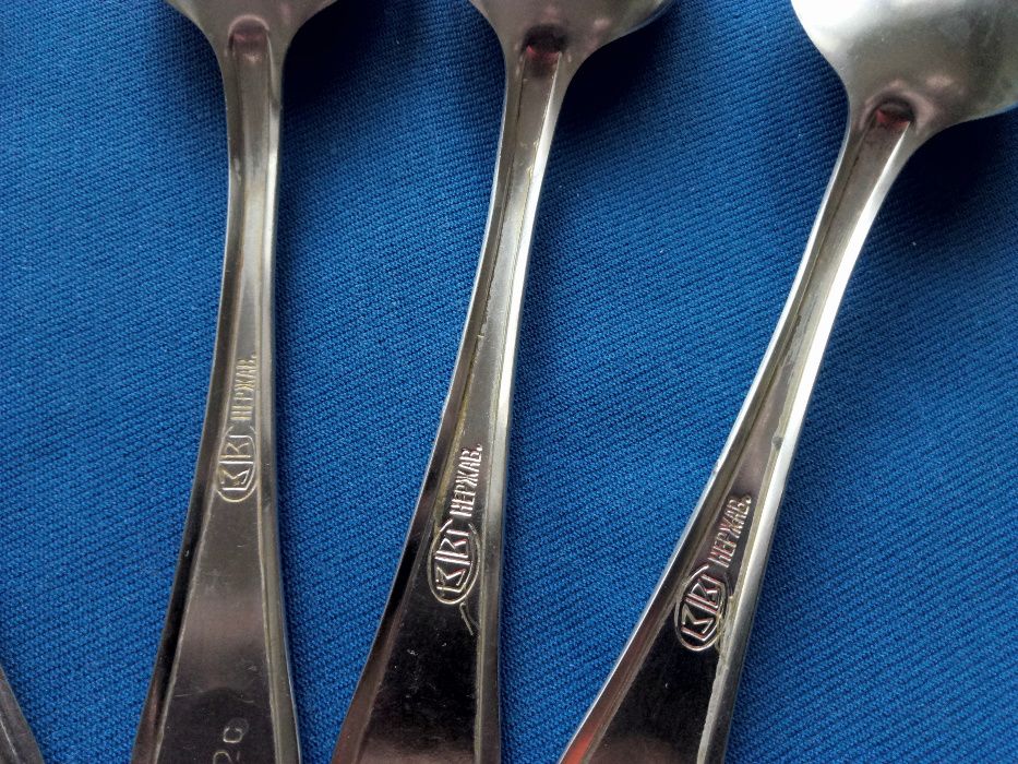 столовые ложки комплект 6 шт нержавейка СССР 50-60 годы