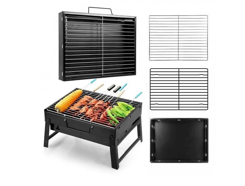 Раскладной МАНГАЛ барбекю + ГРИЛЬ. Портативный мангал на ножках!