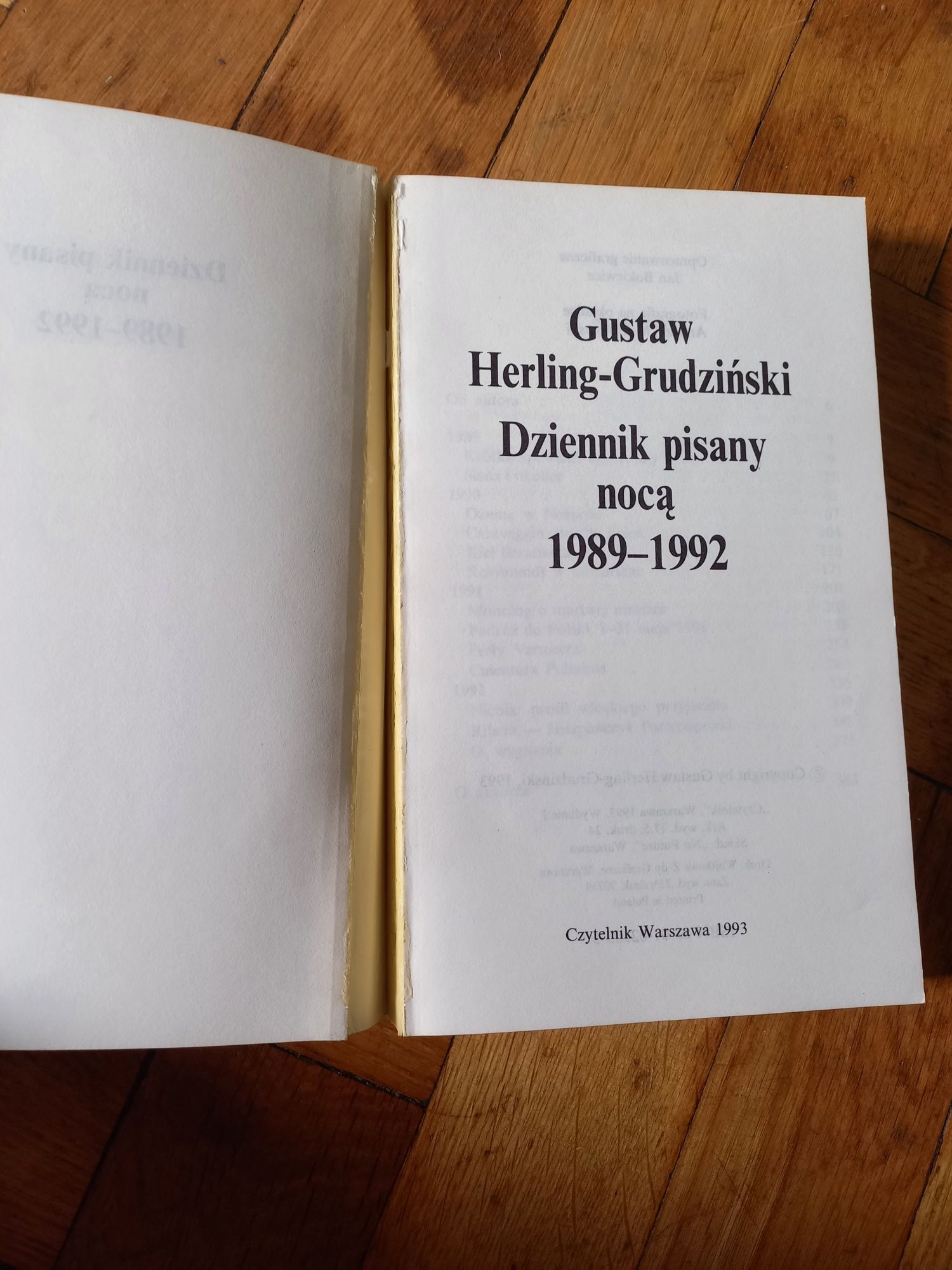 Dziennik pisany nocą 1989 -1992 Gustaw Herling-Grudziński