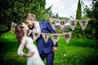 Baner/choragiewki/proporczyki z juty - Just Married i Thank You