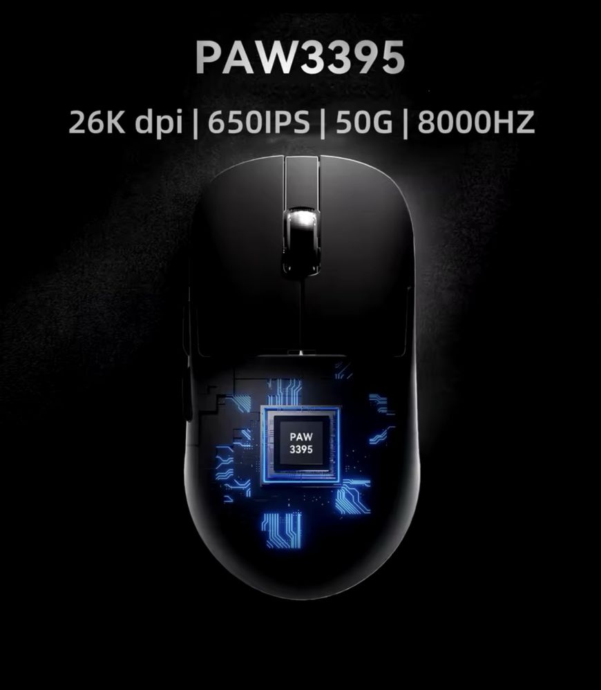 Игровая мышь | мышь ajazz aj159 pro | paw 3395 | 8K hz