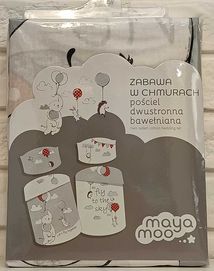 MAYA MOO Pościel bawełniana rozm.135/100cm ZABAWA W CHMURACH