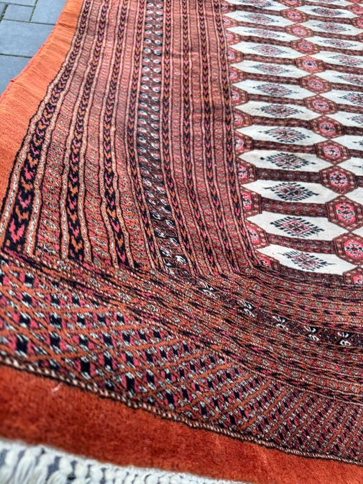 Salonowa Pakistańska Buchara Ręcznie Tkana Wełniana Dywan 378x280