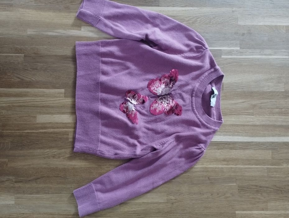 Sweterek dziewczęcy różowy