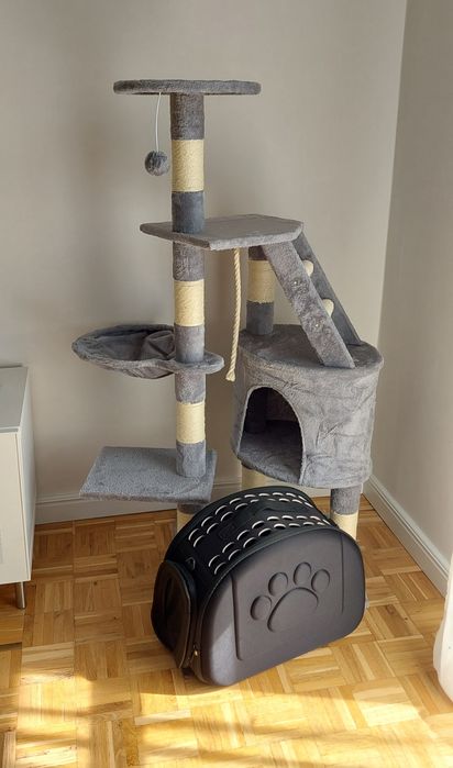 Nowy drapak dla kota XL 5 poziomów legowisko + transporter torba