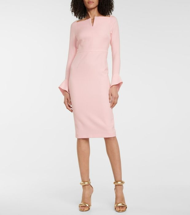 Roland Mouret – jasnoróżowa sukienka Garten, XS / 34 / UK 6