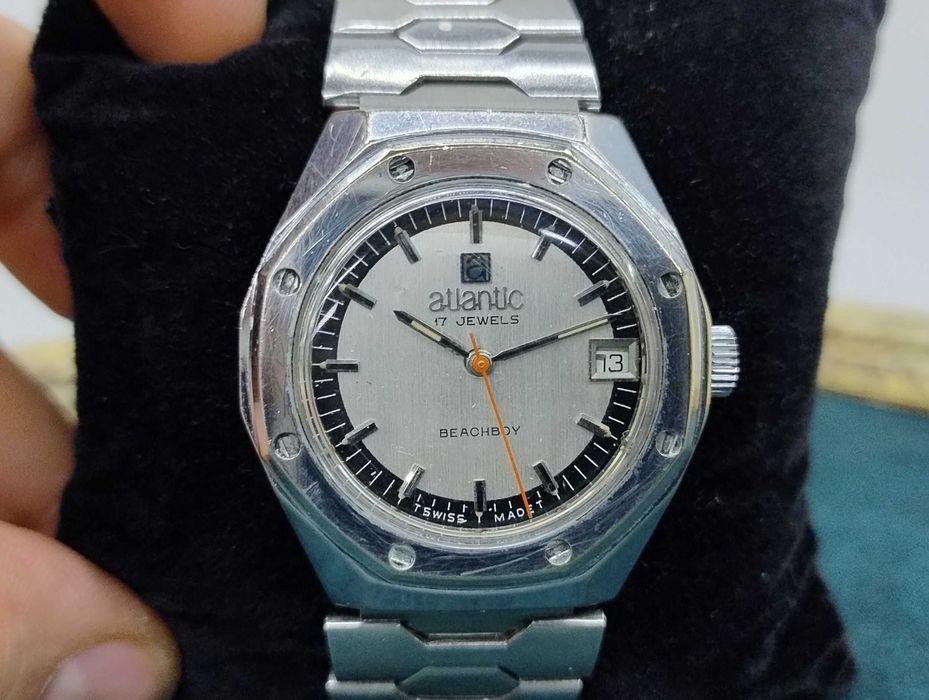 Oryginalny Zegarek Atlantic Beach boy lata 70 ! Mechaniczny 17 Rubin !