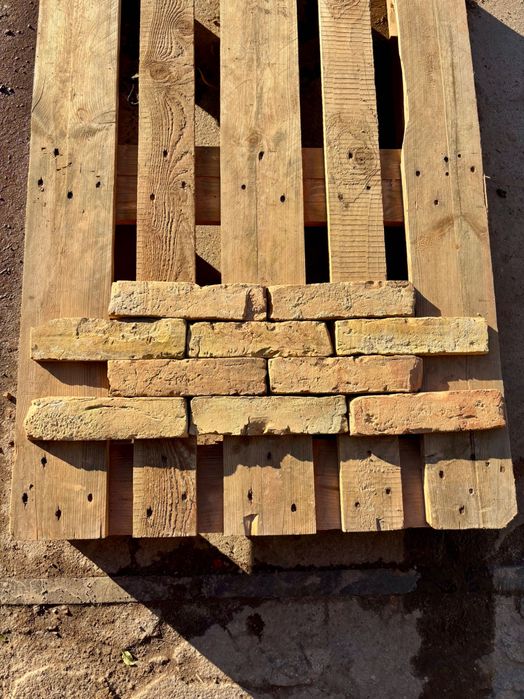 Płytka z cegły rozbiórkowej żółto-pomarańczowa Retro klasyczne, Lico