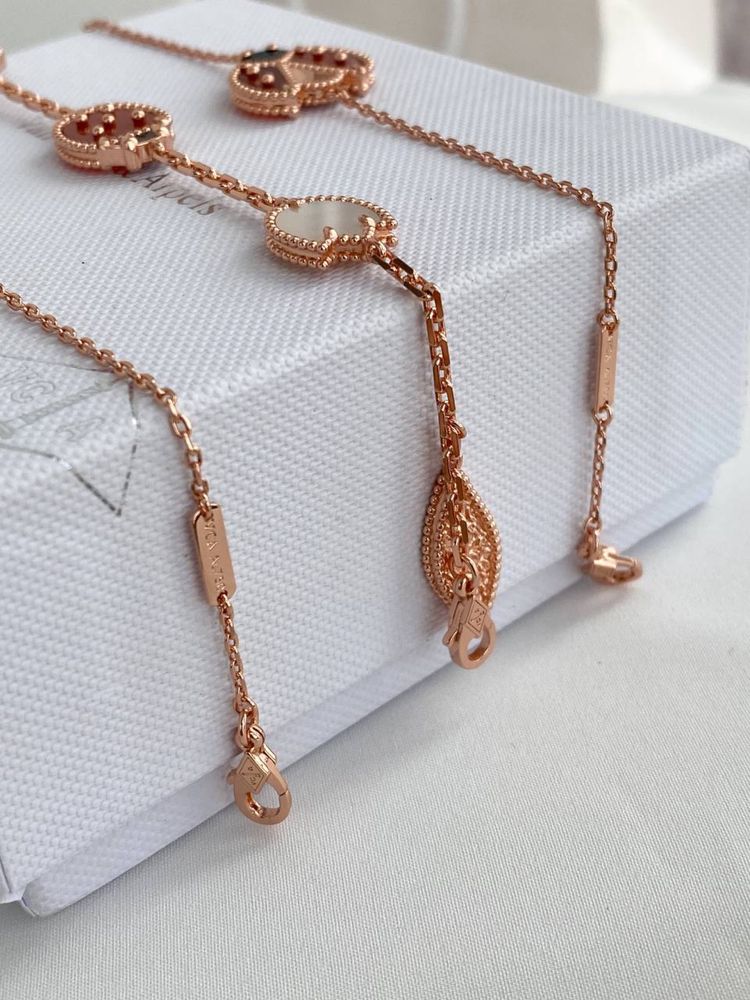 Набор сережки браслет Ван Клиф Van Cleef plum blossom