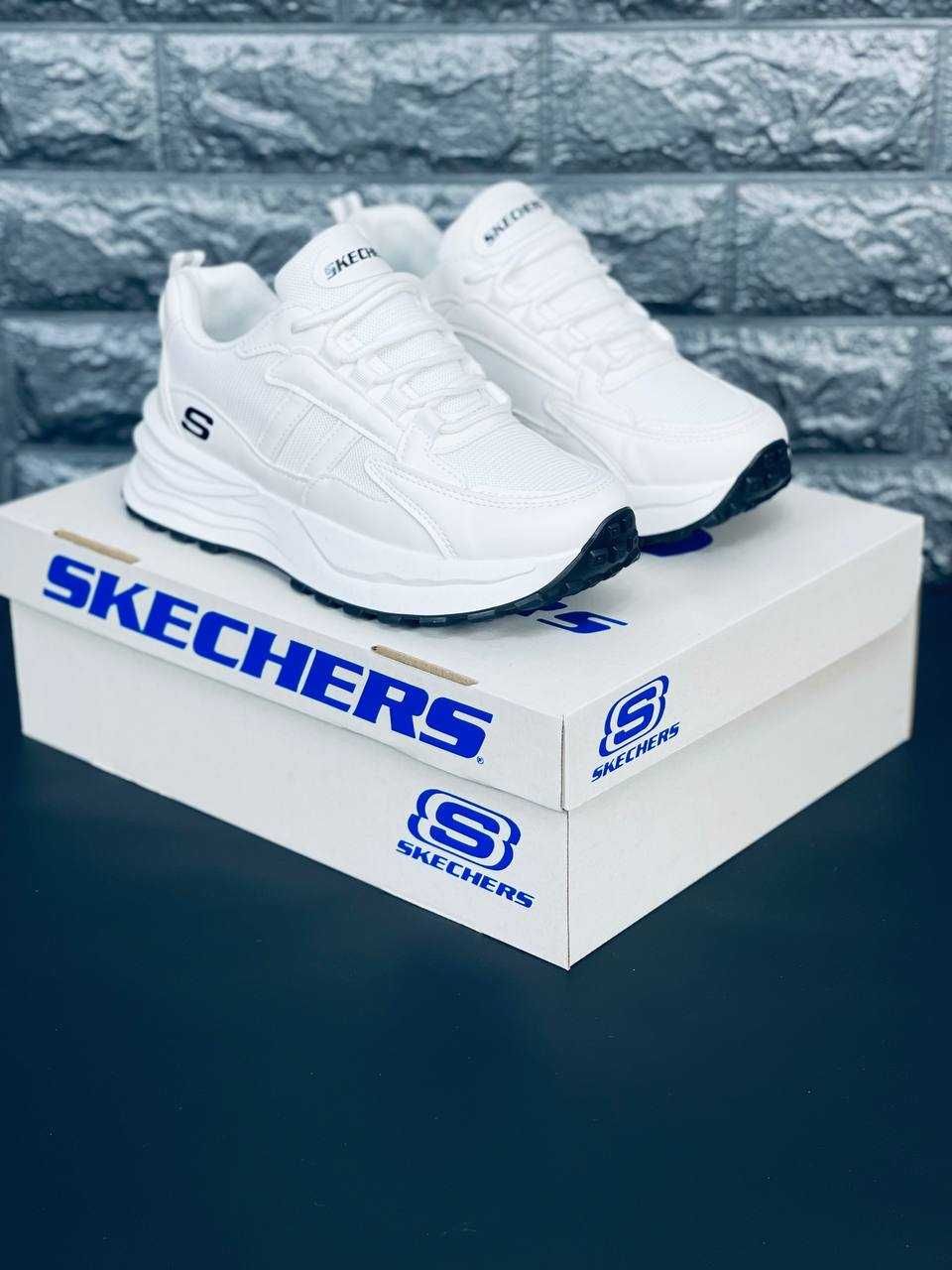 Кросовки женские Skechers Натуральная Кожа красовки Скечерс  ЛЕТО