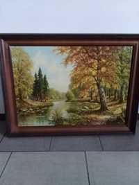 Obraz Jesień nad rzeką 50x70