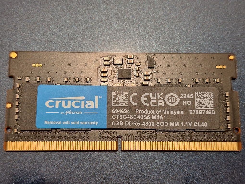 Memoria Crucial 8GB DDR5 4800 SODIMM