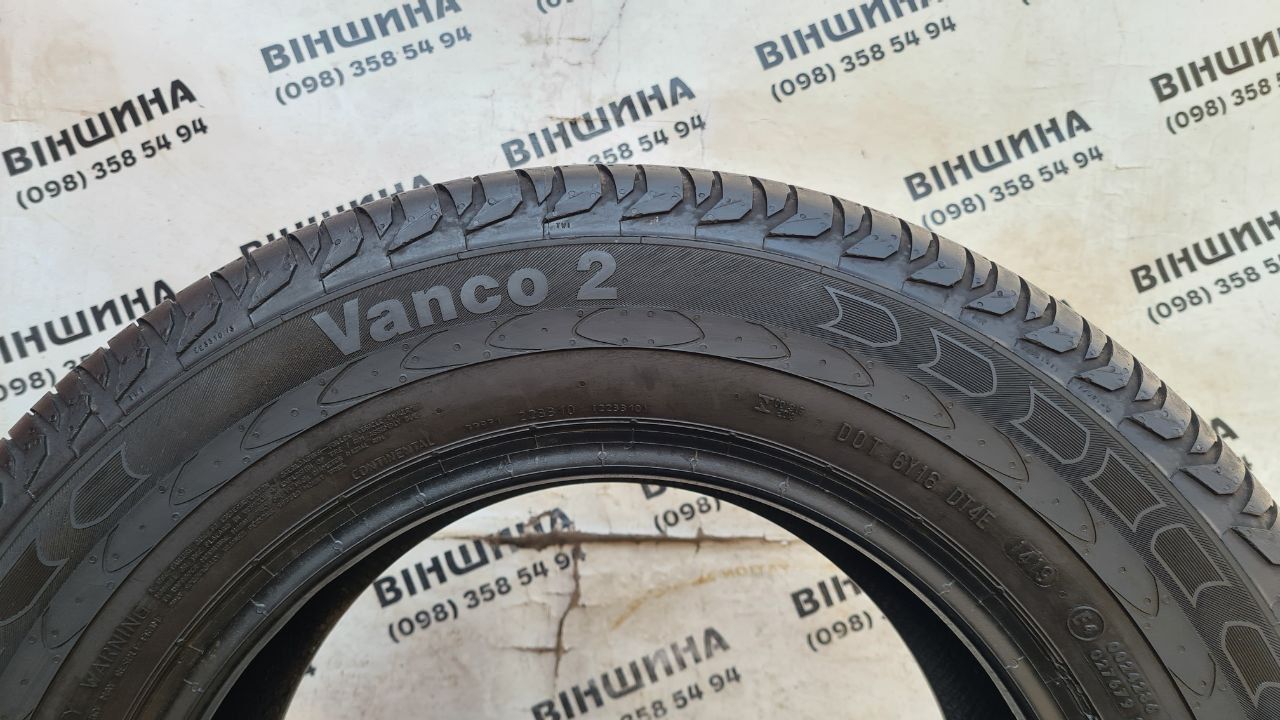 Шини 215/65 R 15C Continental Vanco 2. Літо пара. Колеса склад.