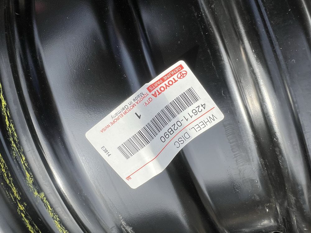 4xfelga stalowa 15” TOYOTA (5x114,3 ET39) z TPMS - demo