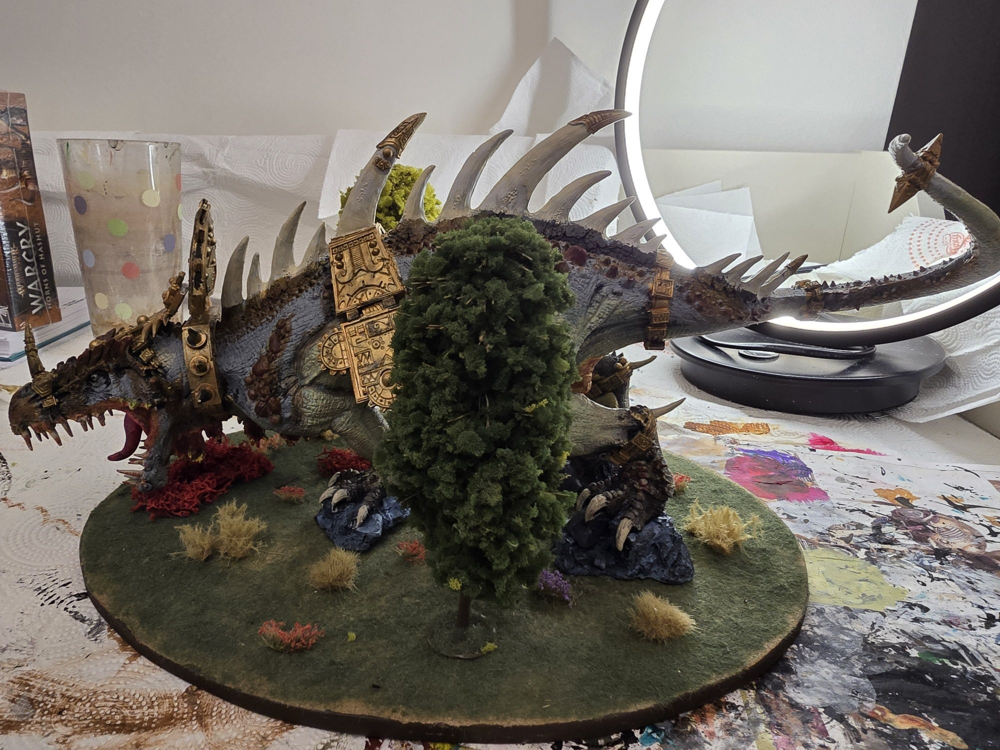 Warhammer Dread Saurian ogromny model pomalowany Forge World