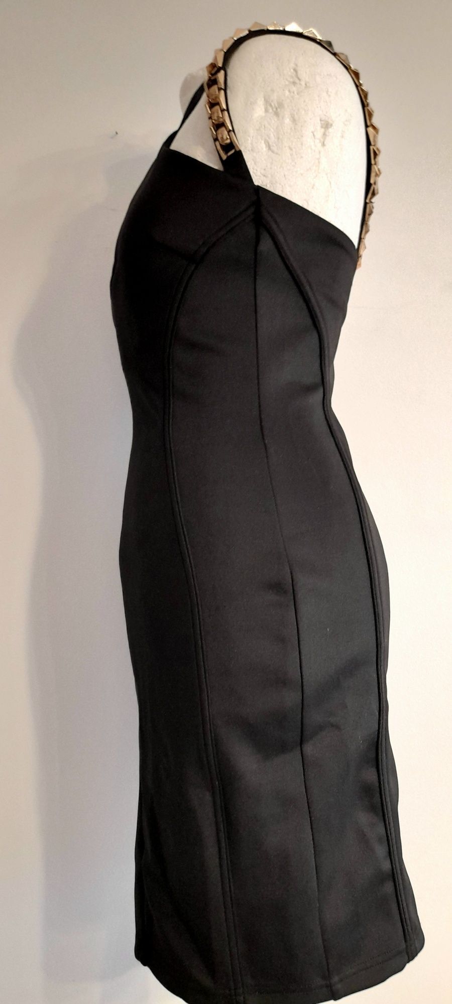 OKAZJA wyszczuplająca modelująca sukienka mini midi sex czarna m 36 s