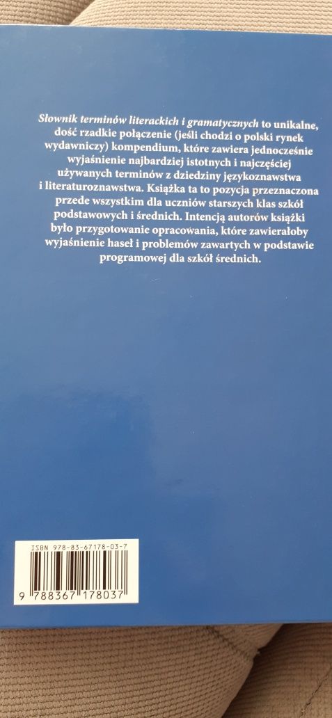 Słownik terminów literackich I gramatycznych  2022