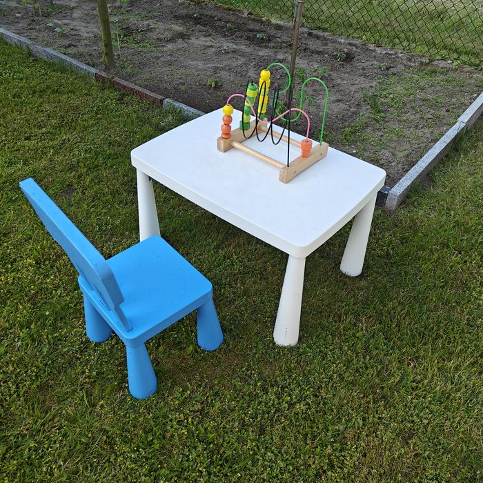 Zestaw IKEA MAMMUT (stolik, krzesło i zabawka (