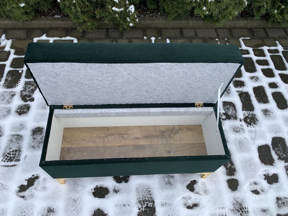 Pufa ławeczka siedzisko butelkowa zieleń