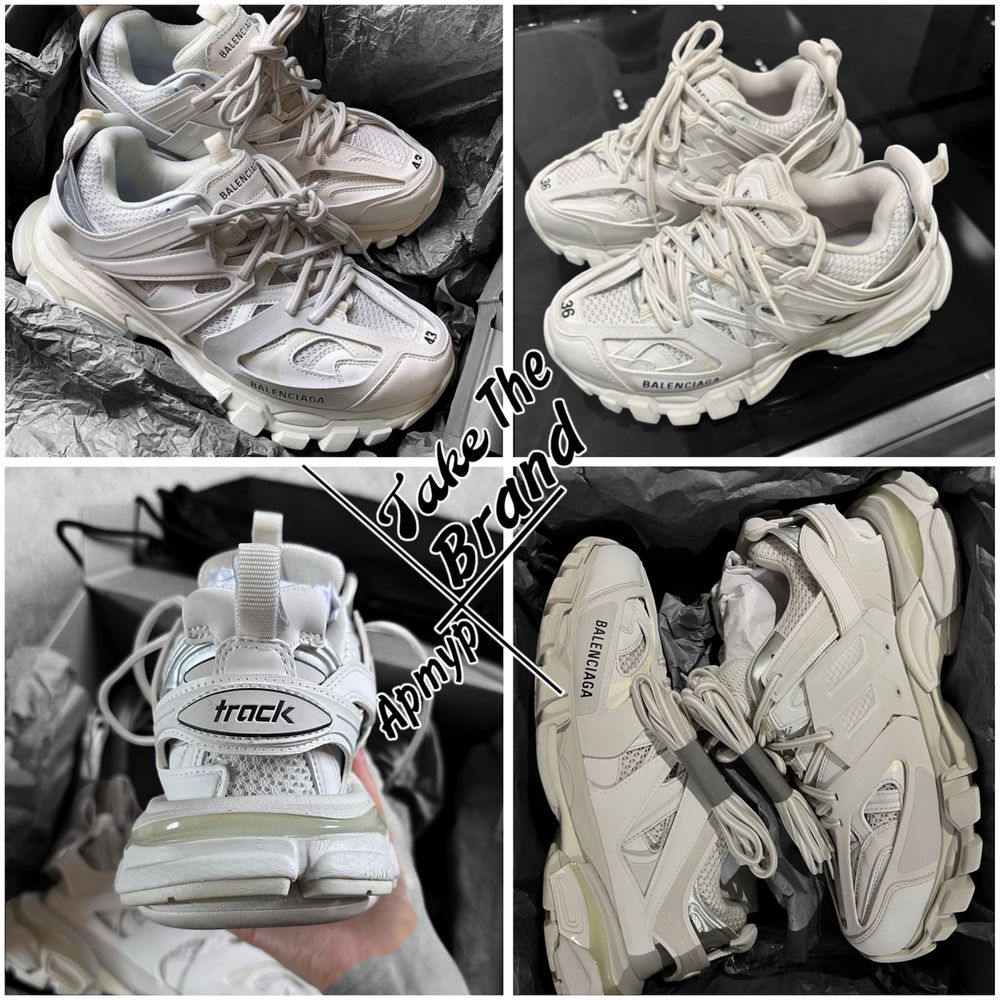 36-45р Кроссовки Balenciaga Track 3.0 White Pink Grey 1:1 ORIGINAL see