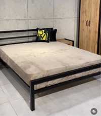 Ліжко чорне металеве в стилі лофт 160*200 mebliromax