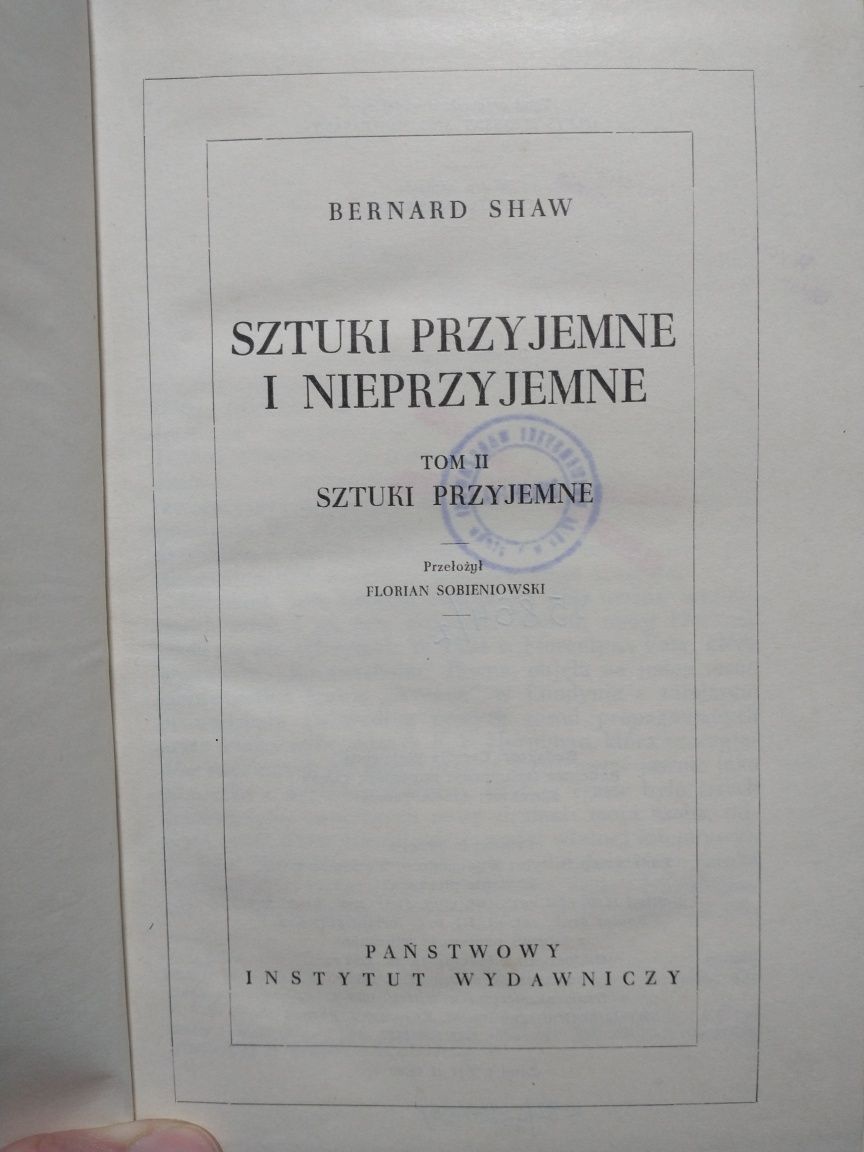 Бернард Шоу, П'єси, польською мовою. Bernard Shaw.