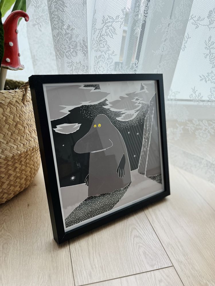Obraz ilustracja Muminki Buka Tove Jansson rama ramka ozdoba prezent