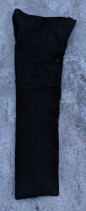 Чоловічі трекінгові чорні штани трансформери Crivit софтшел М-Л 48-50