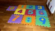 Tapete numerico com puzzle