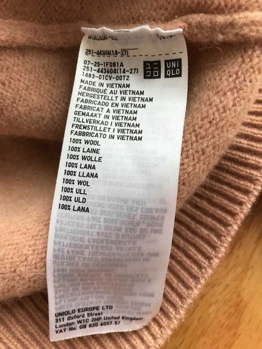 Sweter Beżowy Gruby Ciepły 100% Wełna