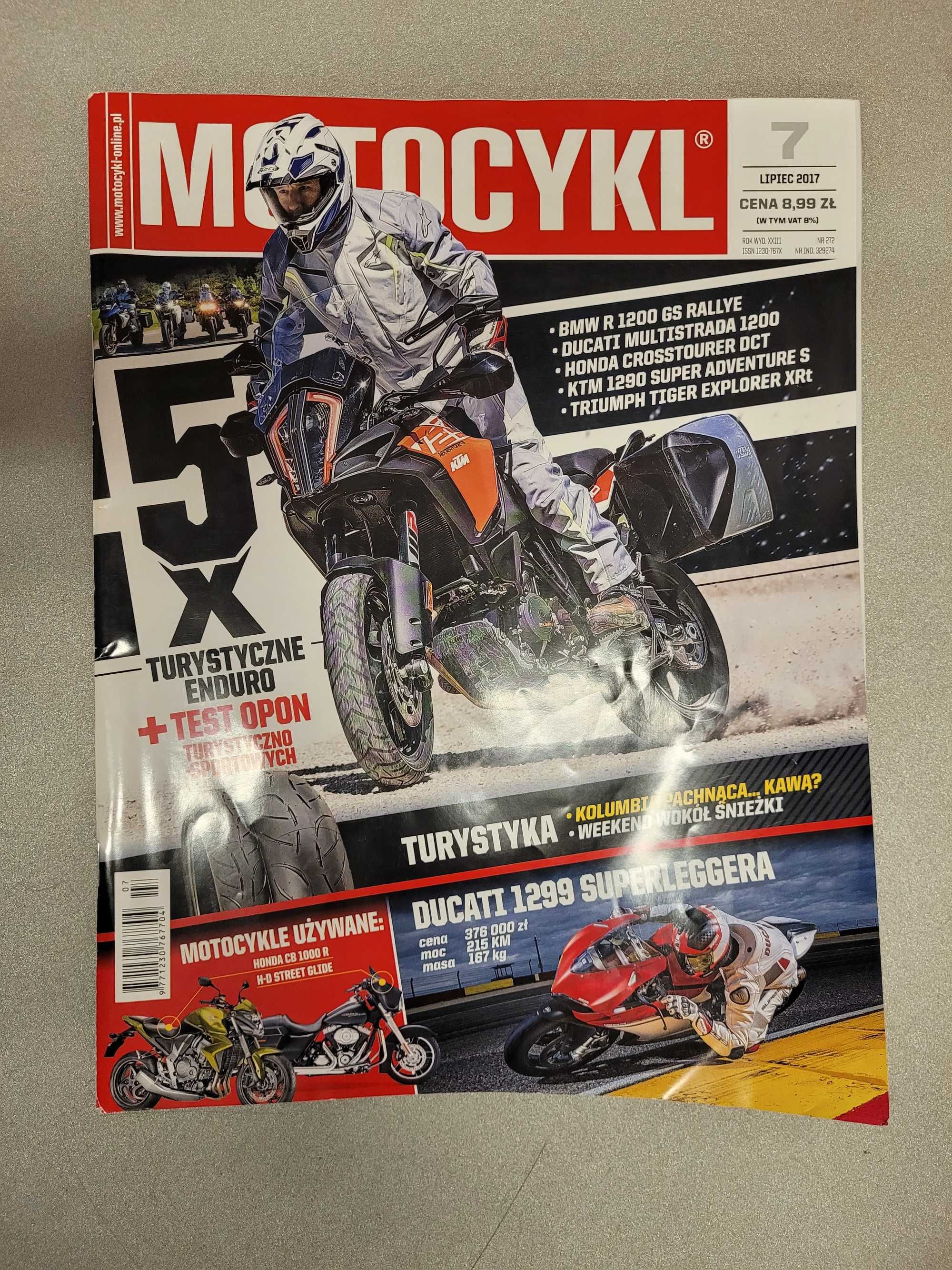 Czasopismo MOTOCYKL - BMW, Ducati, Honda .. - test opon i wiele innych