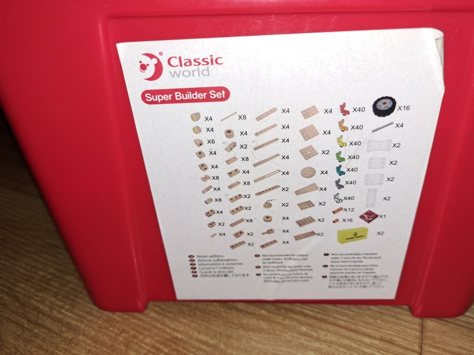 Classicworld Klocki Drewniane Mega Zestaw 500El.