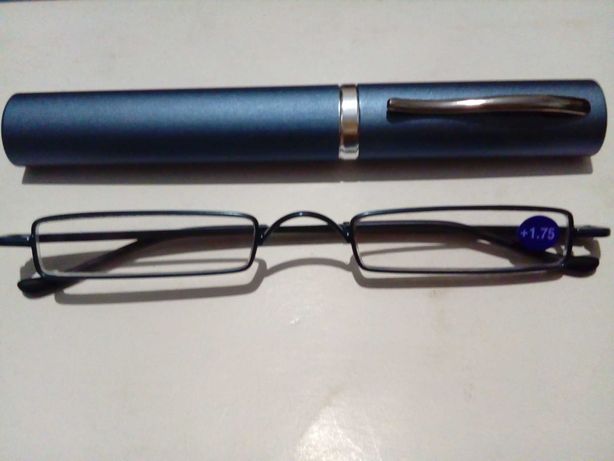 Мужские женские очки для чтения в металлическом футляре ручка-зрение