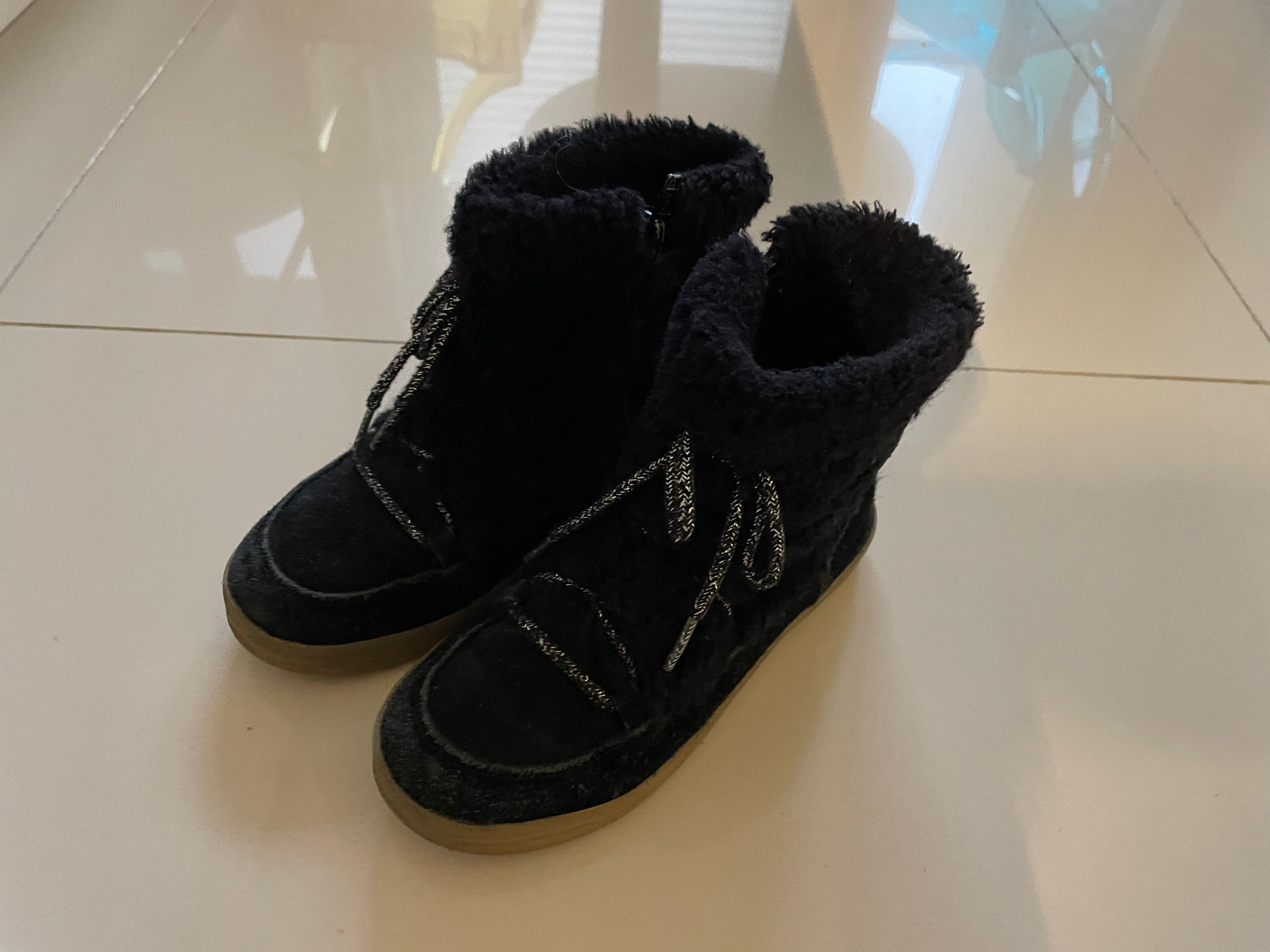 buty zimowe OKAIDI obaibi czarne ciepłe kozaczki r. 29 (19 cm )