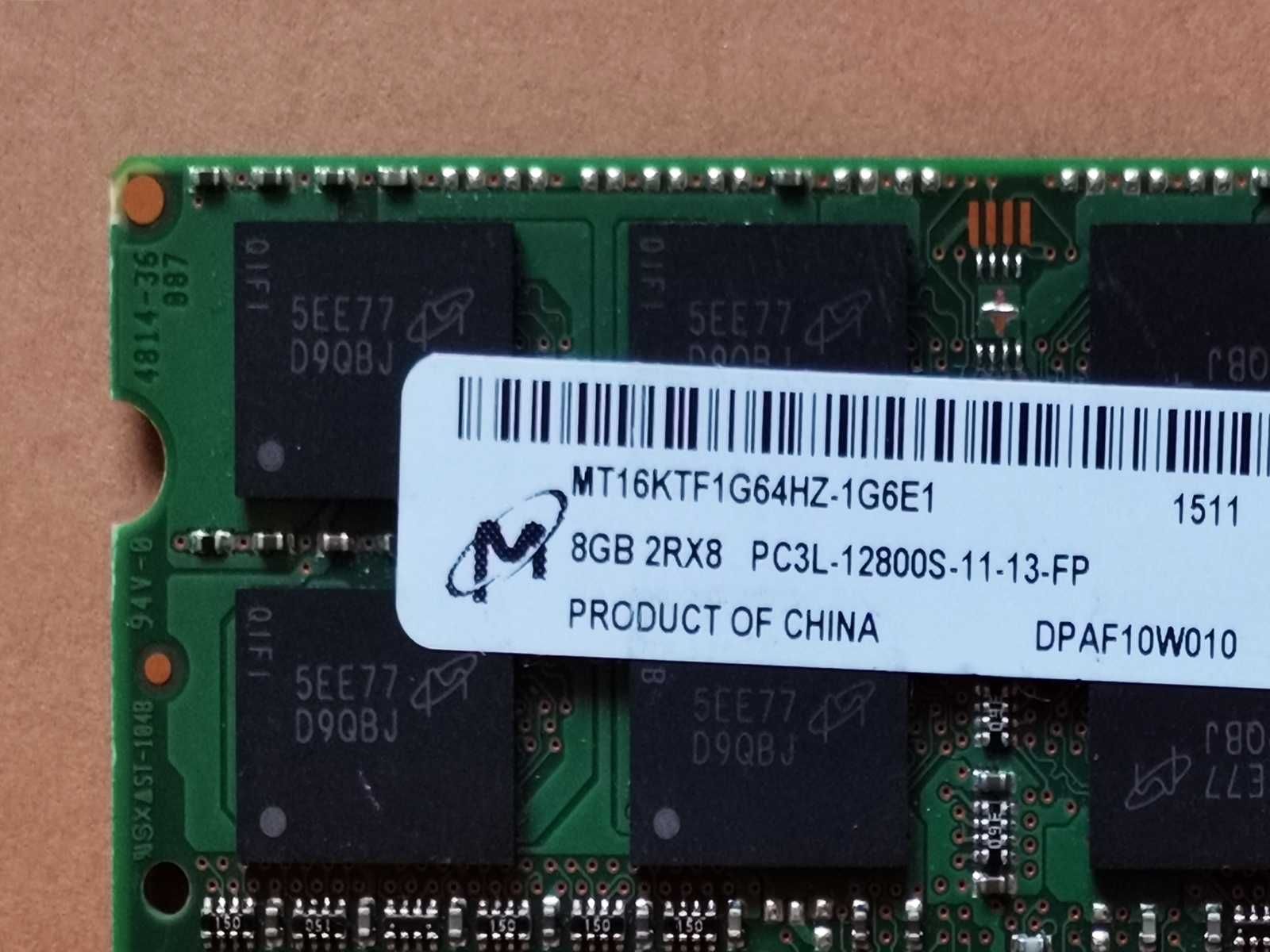 DDR3 8GB Micron 12800 L