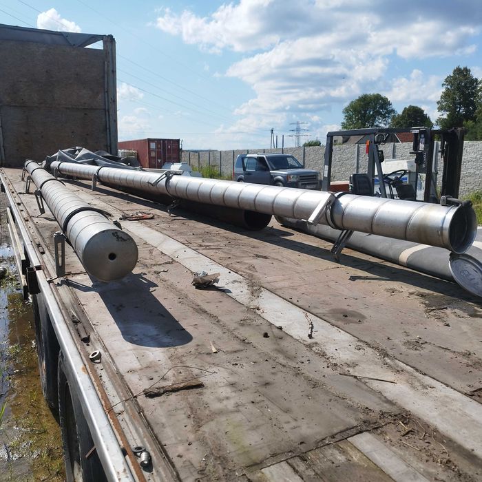 Tuba nierdzewna na węże do cysterny